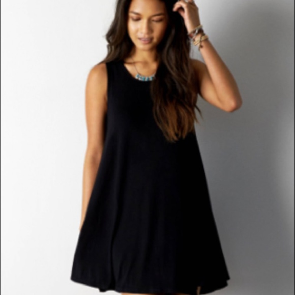 American eagle black swing dress